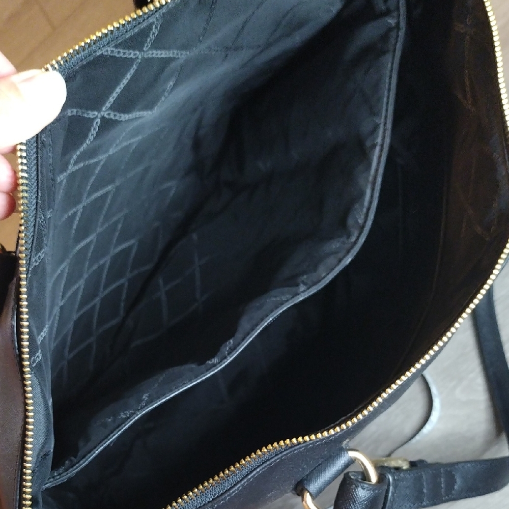 Michael Kors Black Tote with Gold Accents - Picture 12 of 17